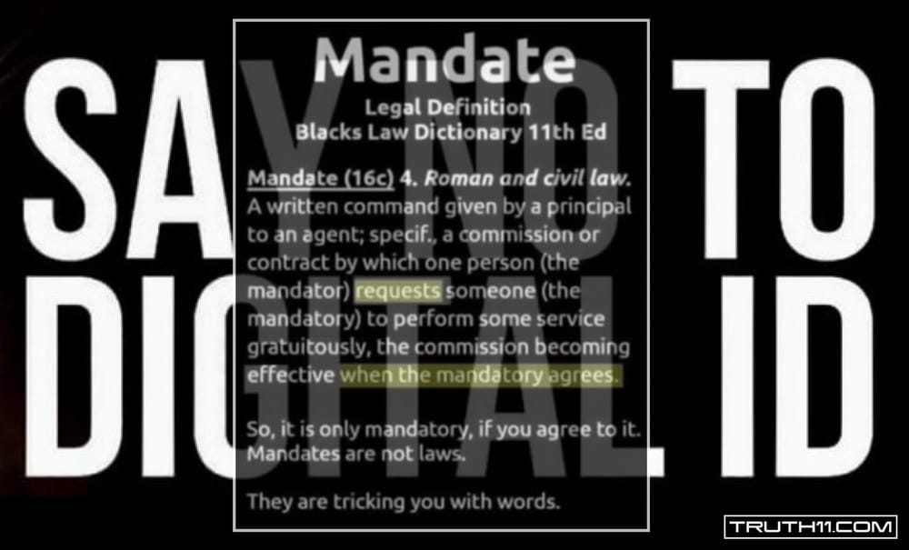 Mandatory Requires Your Consent | Do Not Give It | Say NO To Digital ID
