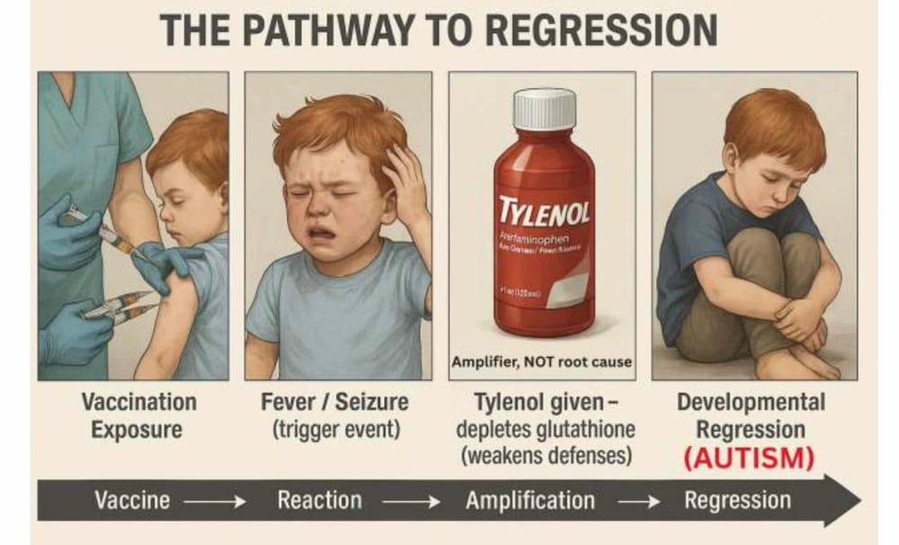 White House Announces Tylenol Autism Link | The Pathway To Developmental Regression Begins With Vaccines, Not Acetaminophen | Vaccination Is The Trigger - Tylenol Lowers Defenses Magnifying The Neurologic Damage