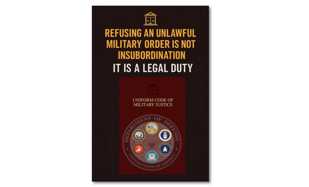 Trump Threatens To Hang Military Officers Who Tell Their Troops Not To Obey Unlawful Orders | Which Is The Exact Opposite Of What The Military Code Of Conduct States