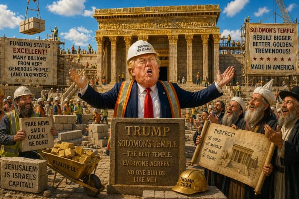 President Trump’s Public Bible Reading Fits In With His Support for Israel’s Wars