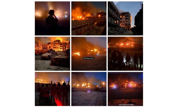 Their “Final Touches” | Mass Arson of Gaza City By Israeli Soldiers Immediately After Signed Agreement To Stop The Fighting