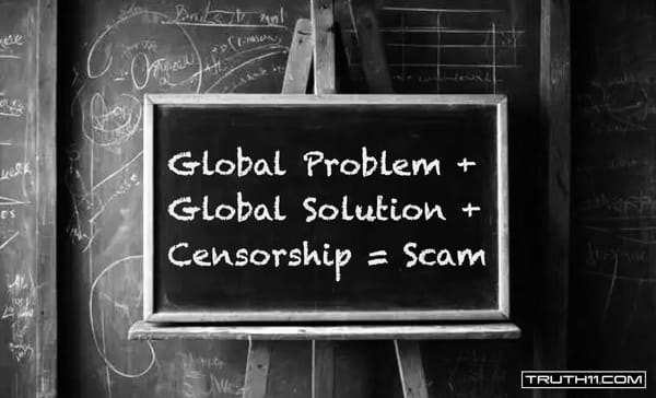 Global Problem + Global Solution + Censorship = Scam