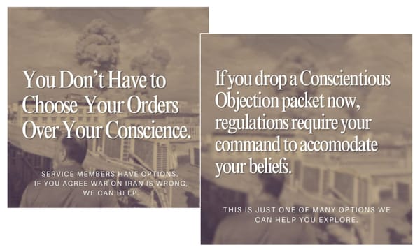 Huge Mobilization Underway | Conscientious Objector Groups Phone Is 'Ringing Off Hook'