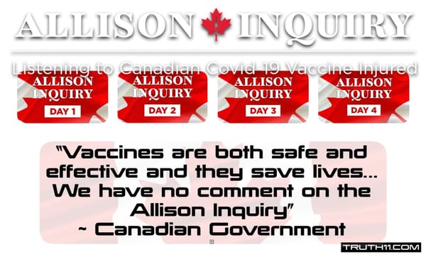 “No Comment” Is Canadian Governments Official Answer to Canadians Injured + Killed By COVID-19 “Vaccines” aka Bioweapon Injections