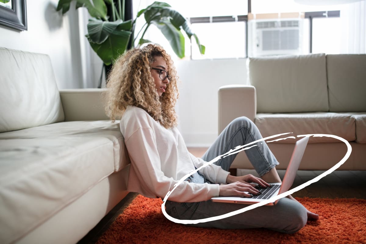 Woman on computer