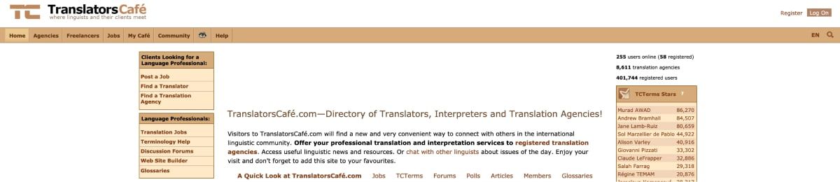 TranslatorCafe website