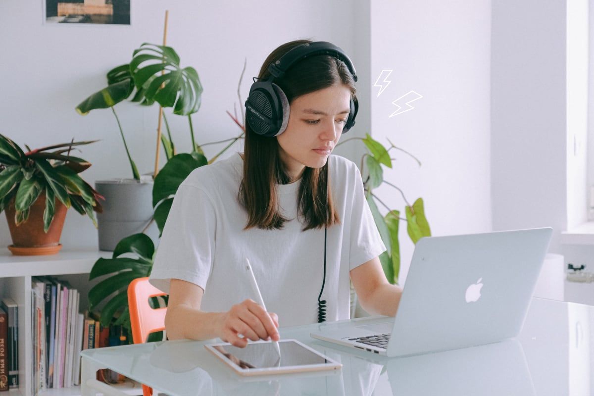 Remote worker focusing