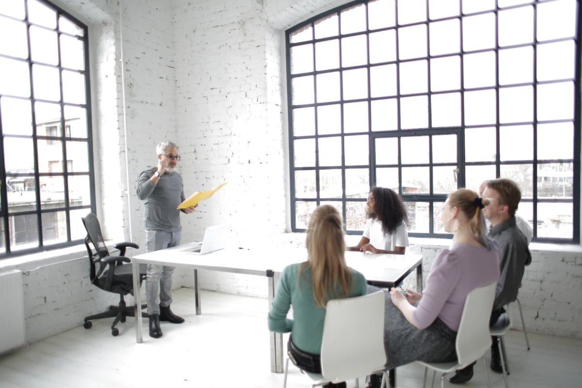 Team in meeting