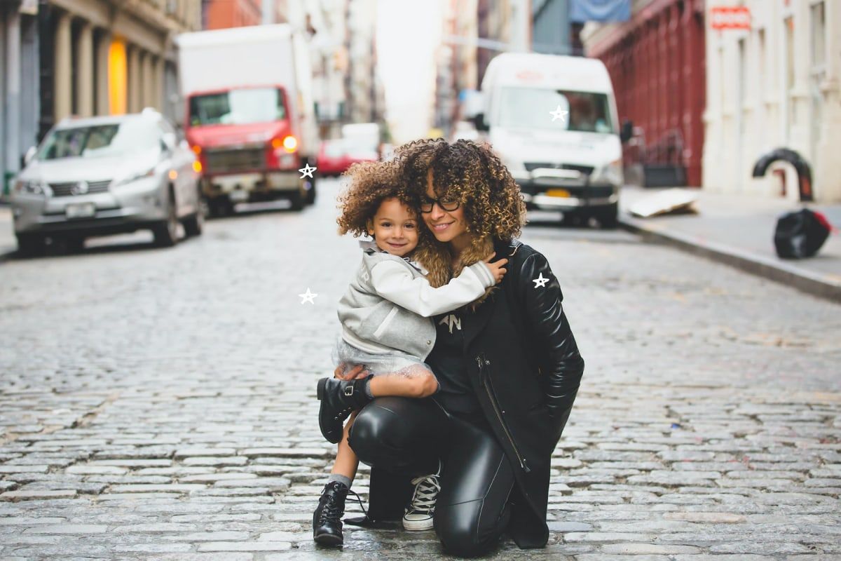 Woman and daughter