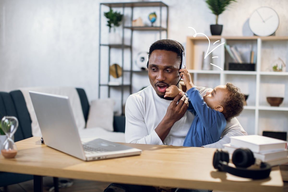 Remote worker with child