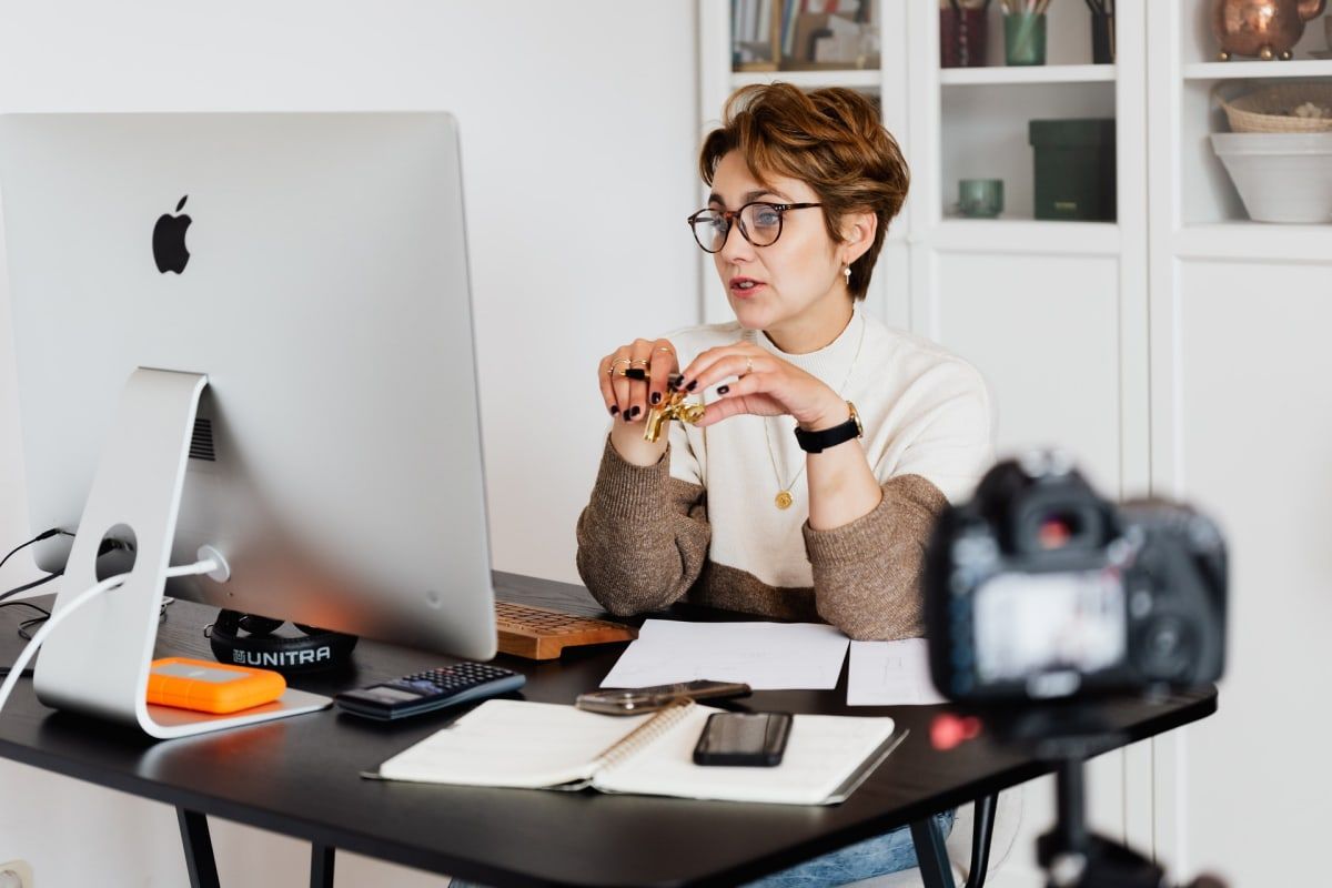 One-on-one meeting via video call