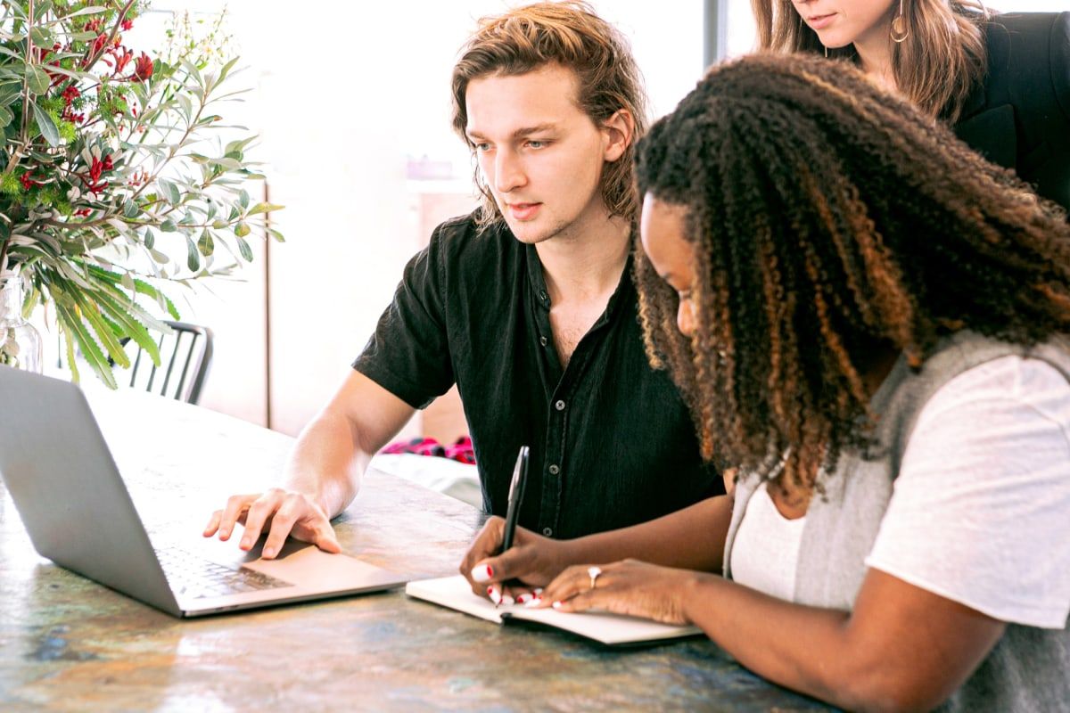 Team reviewing job applicants