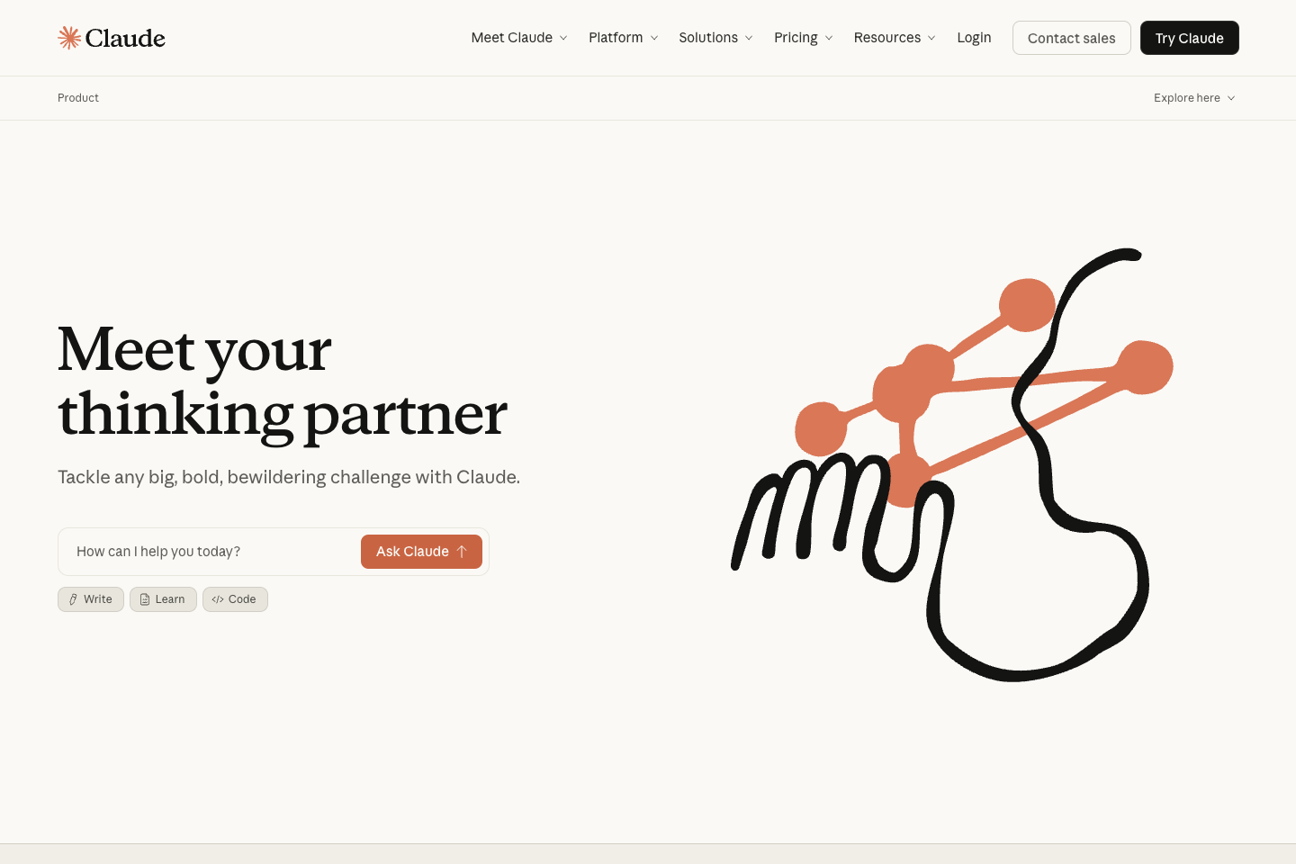 Claude product page