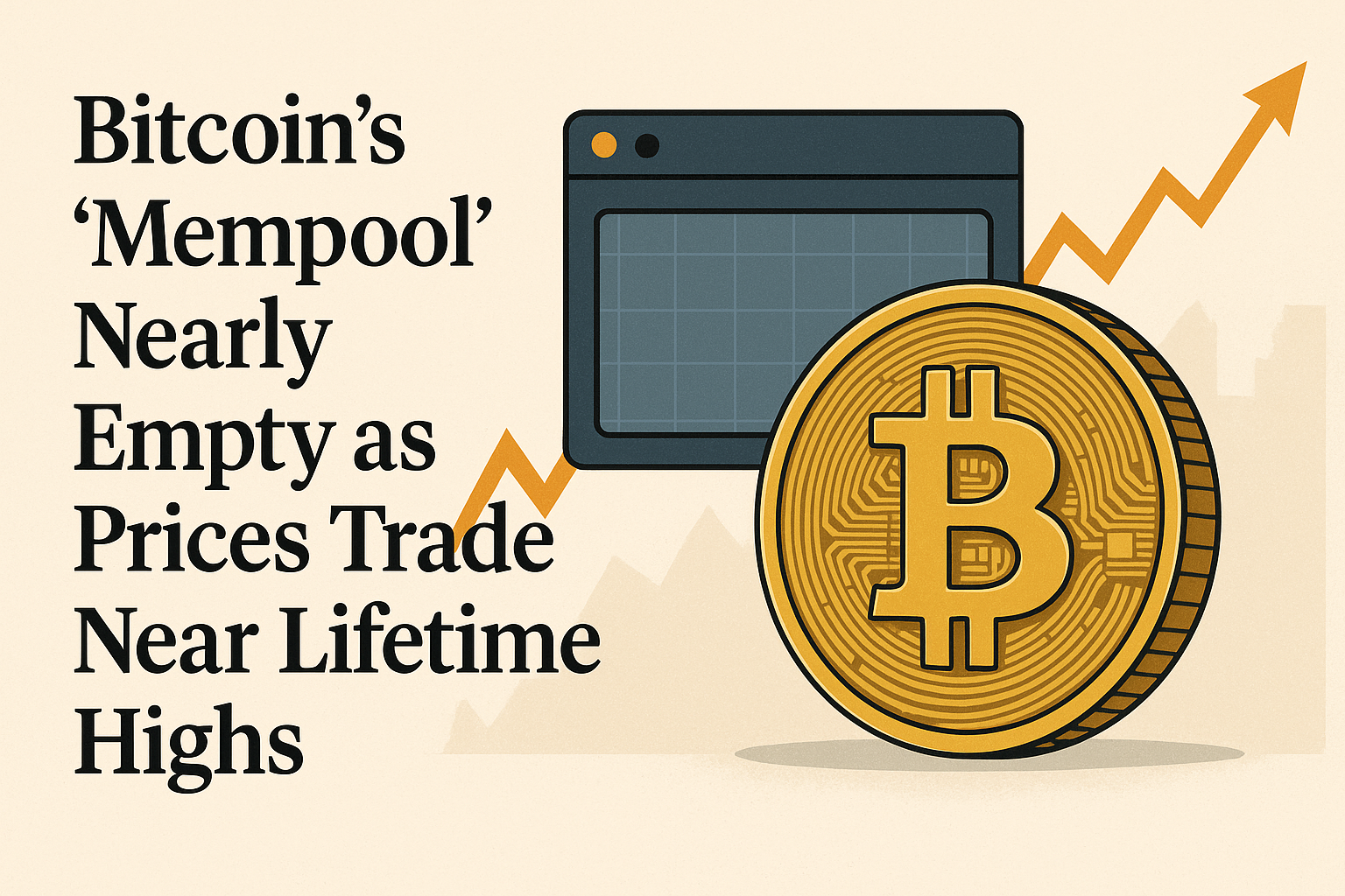 Bitcoin's 'Mempool' Nearly Empty as Prices Trade Near Lifetime Highs