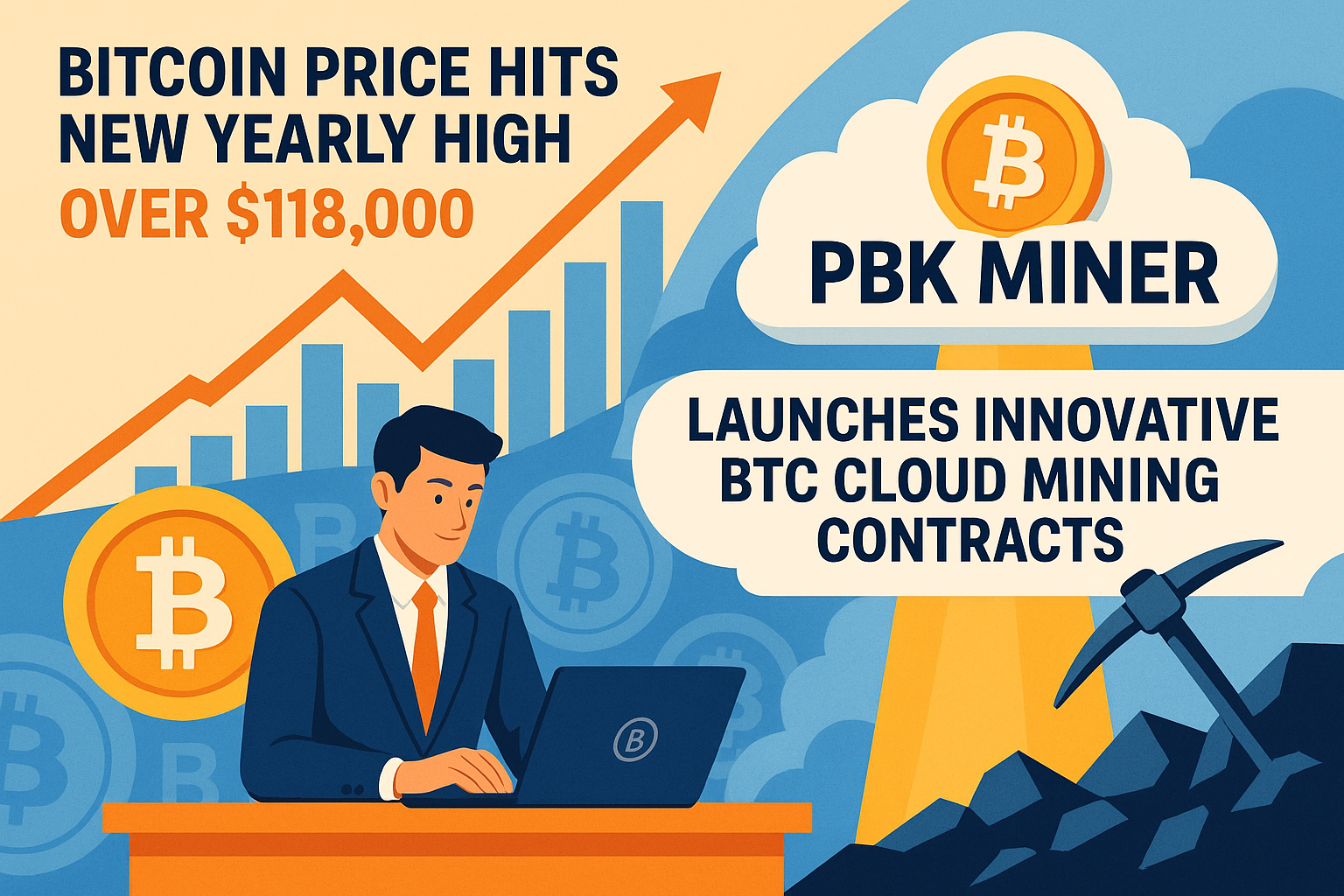 As Bitcoin price hits a new yearly high of over $118,000, PBK Miner launches innovative BTC cloud mining contracts, attracting widespread attention