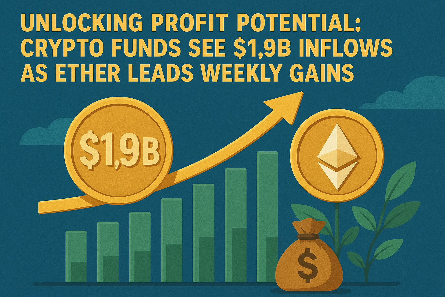 Unlocking Profit Potential: Crypto Funds See $1.9B Inflows as Ether Leads Weekly Gains