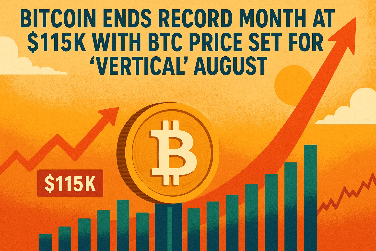 Bitcoin Ends Record Month at $115K with BTC Price Set for 'Vertical' August
