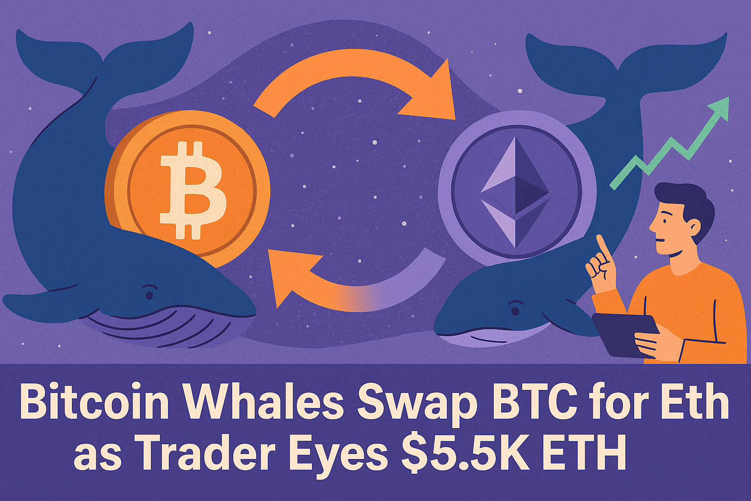 Bitcoin Whales Swap BTC for Ether as Trader Eyes $5.5K ETH