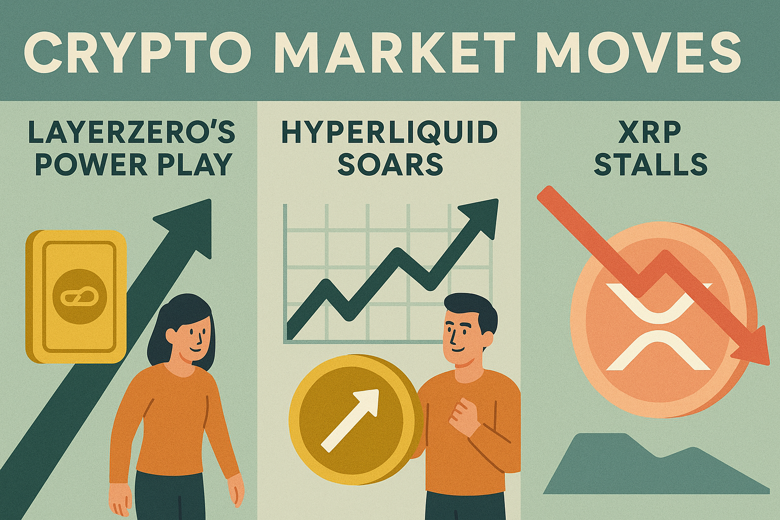 Crypto Market Moves: LayerZero's Power Play, Hyperliquid Soars, XRP Stalls