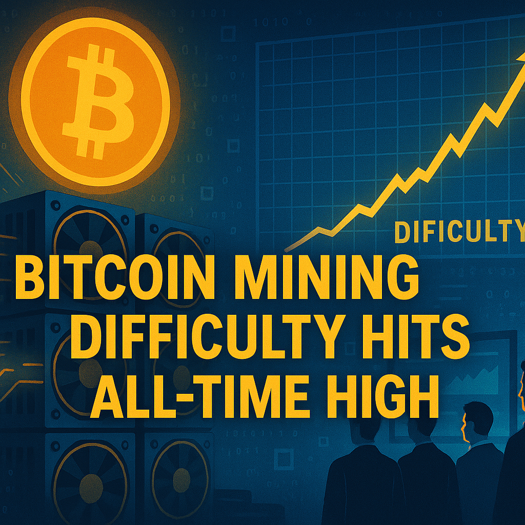 Bitcoin Mining Difficulty Hits All-Time High: What Investors Need to Know