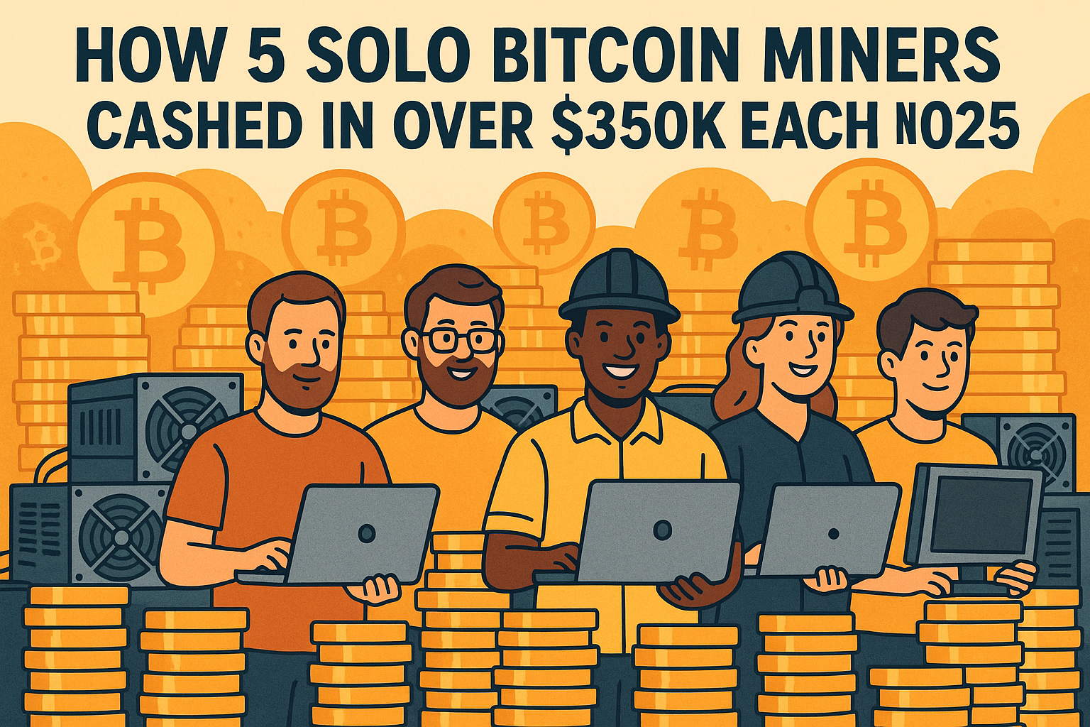 How 5 Solo Bitcoin Miners Cashed in Over $350K Each in 2025