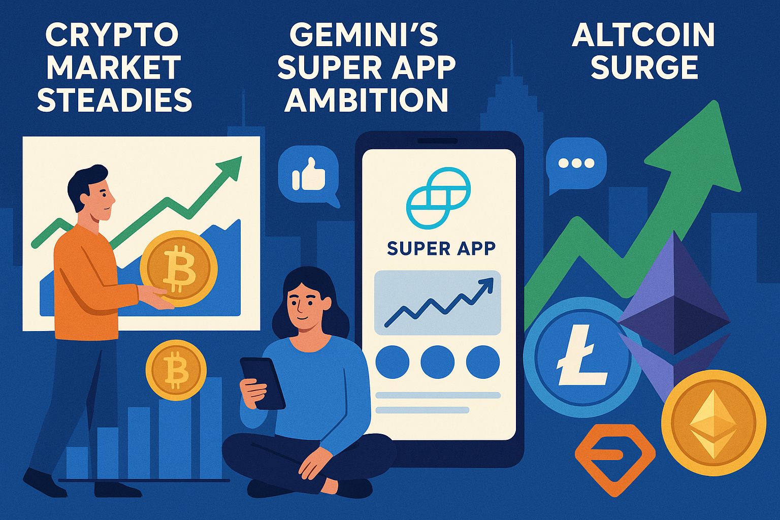 Crypto Market Steadies, Gemini’s Super App Ambition & Altcoin Surge