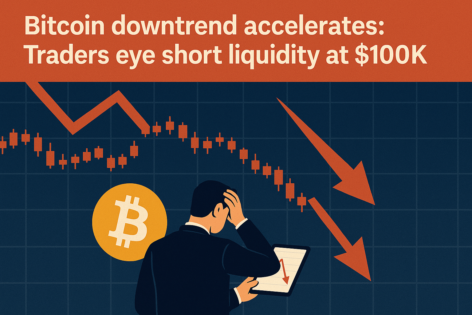 Bitcoin downtrend accelerates: Traders eye short liquidity at $100K