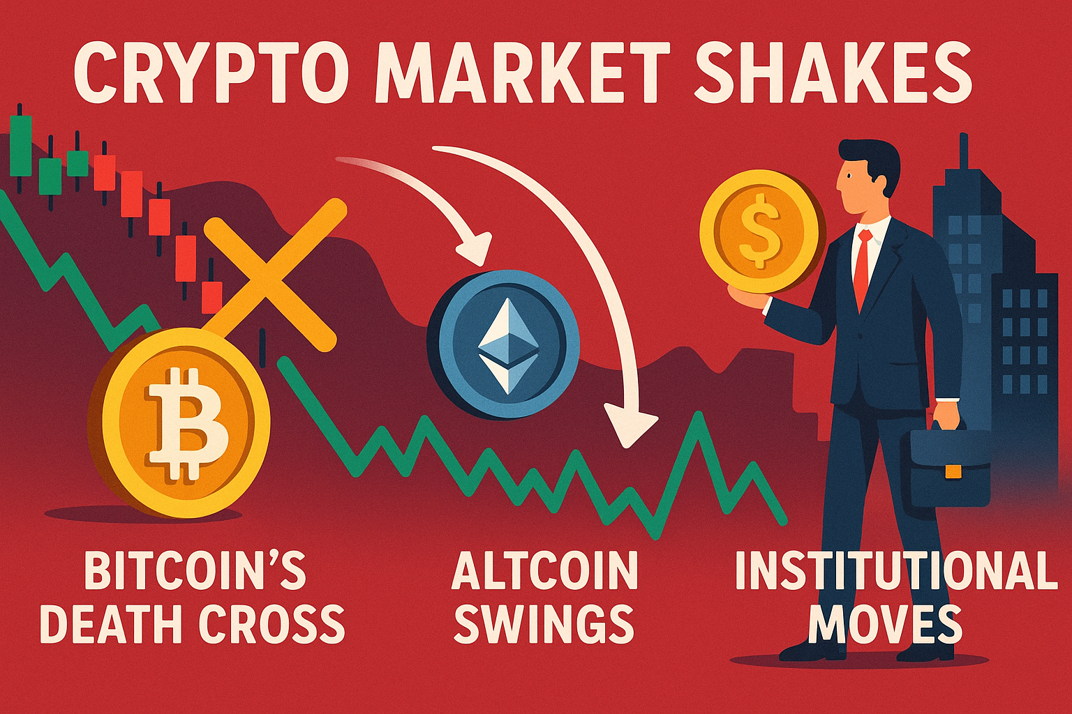 Crypto Market Shakes: Bitcoin's Death Cross, Altcoin Swings, and Institutional Moves