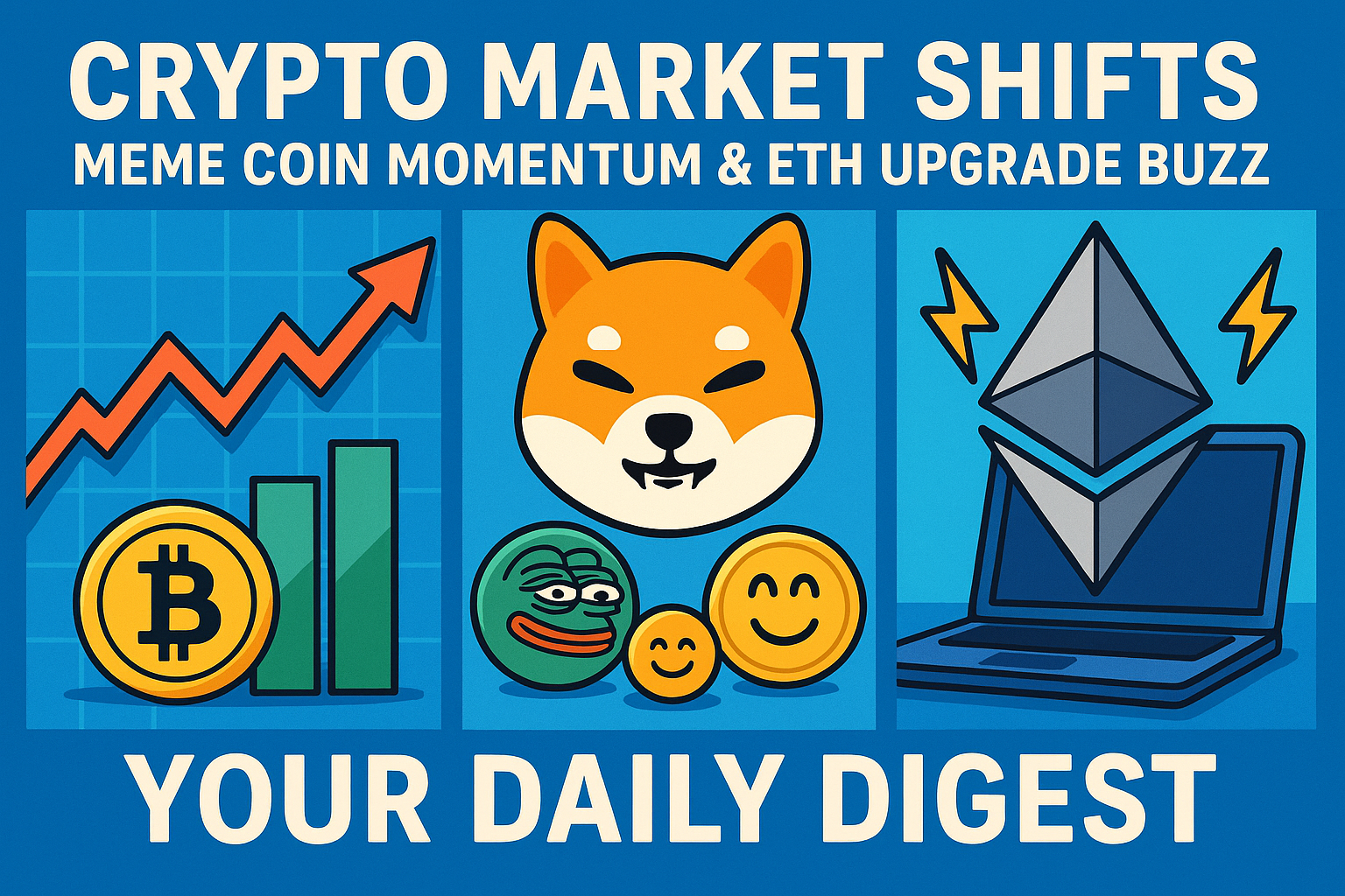 Crypto Market Shifts, Meme Coin Momentum & ETH Upgrade Buzz – Your Daily Digest