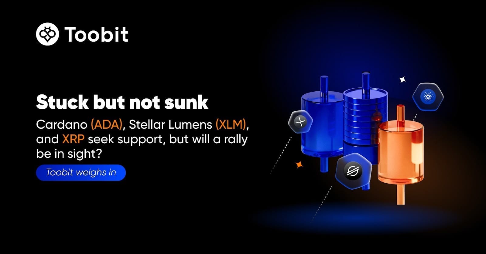 Cardano (ADA), Stellar Lumens (XLM), and XRP seek support, but will a rally be in sight? Toobit weighs in