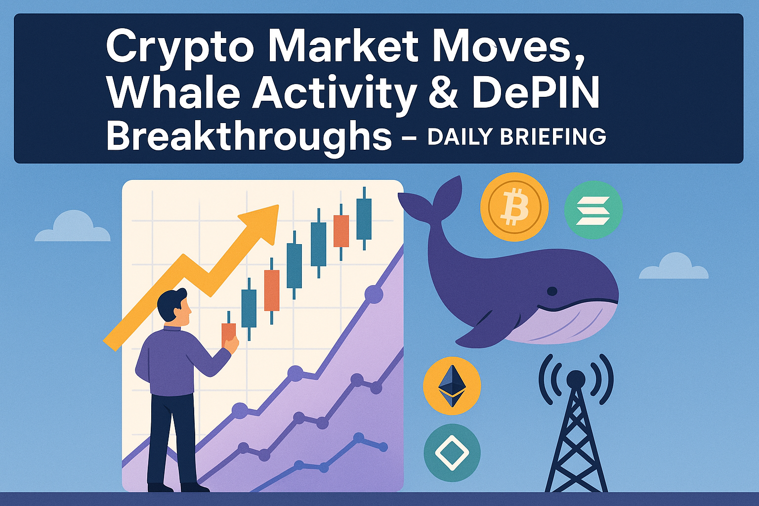Crypto Market Moves, Whale Activity & DePIN Breakthroughs – Daily Briefing