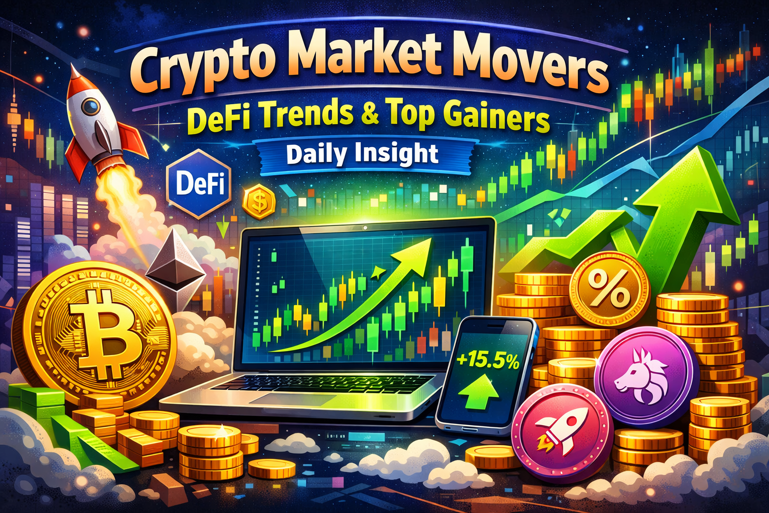 Crypto Market Movers, DeFi Trends & Top Gainers – Daily Insight
