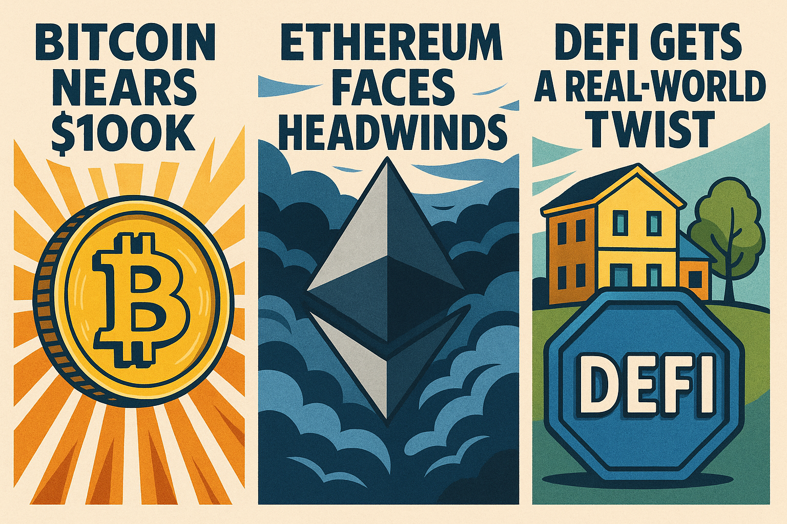 Bitcoin Nears $100K, Ethereum Faces Headwinds, and DeFi Gets a Real-World Twist