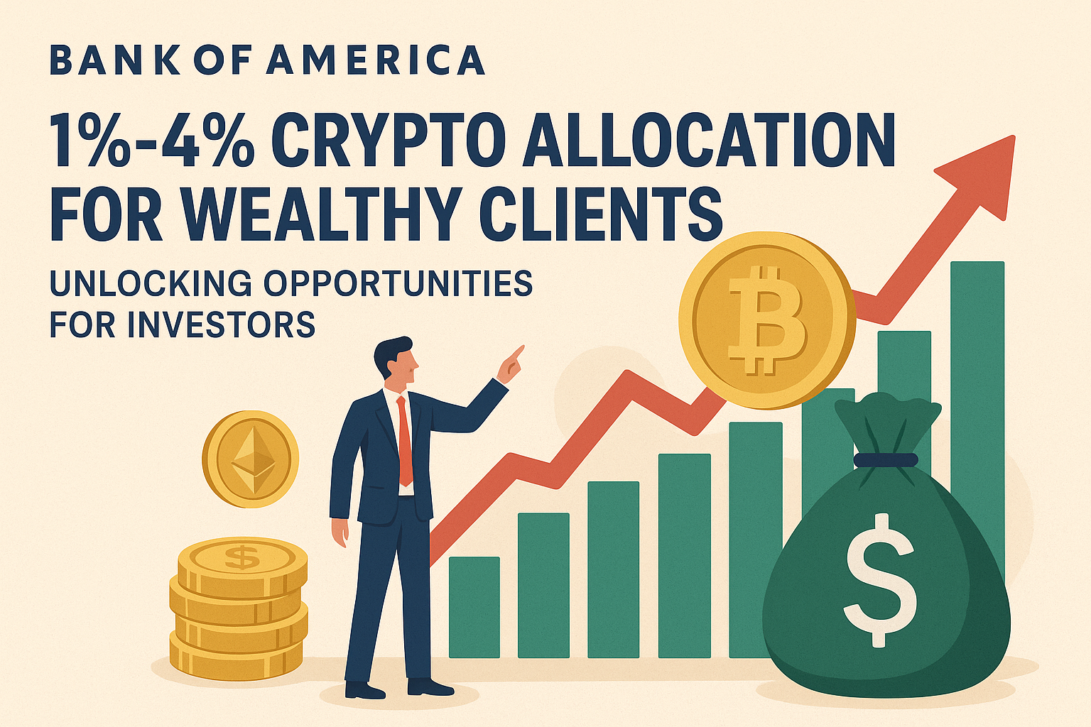 Bank of America Recommends 1%-4% Crypto Allocation for Wealthy Clients: Unlocking Opportunities for Investors