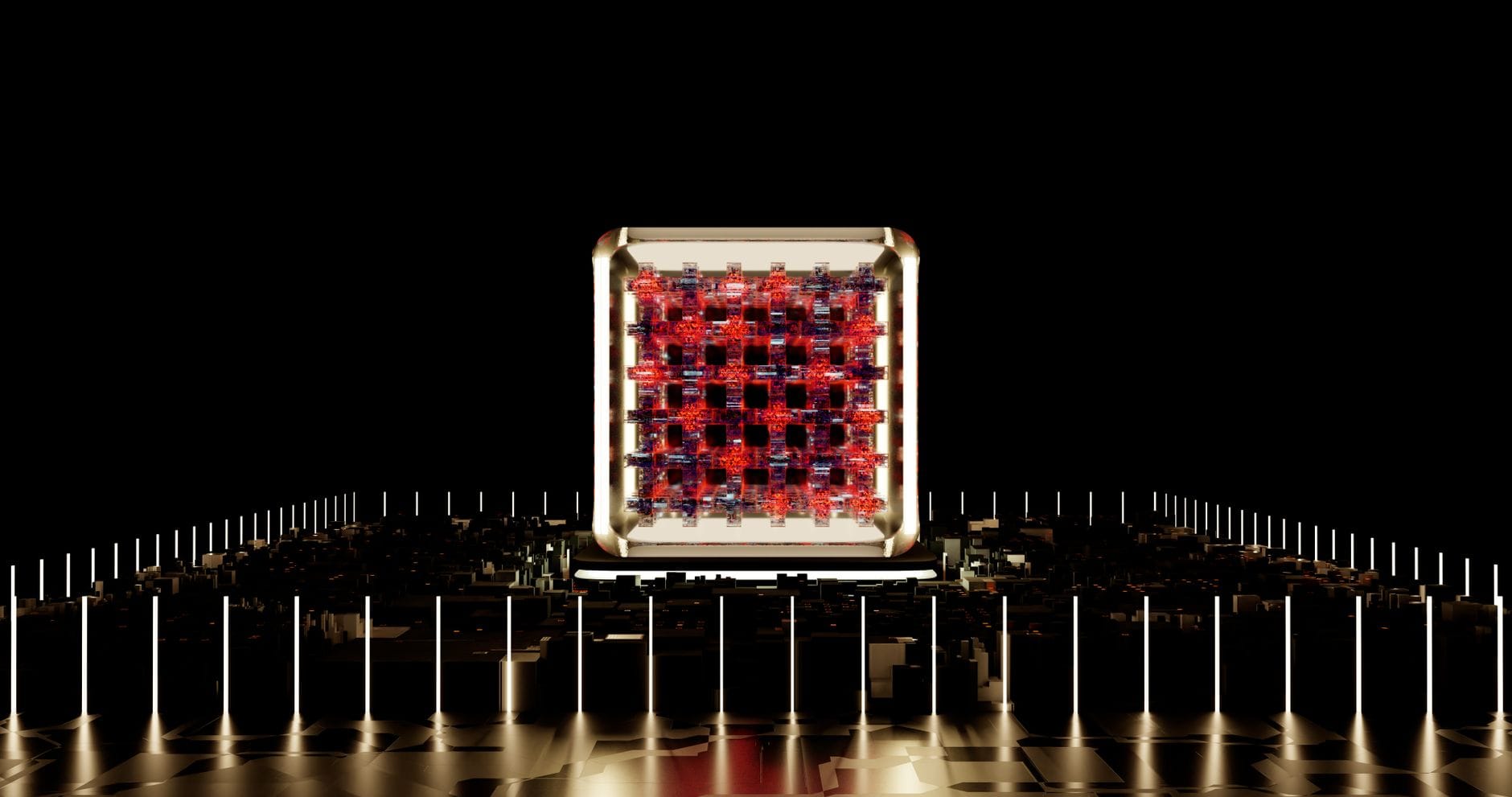 Quantum computing hardware representing future cryptographic security challenges for blockchain