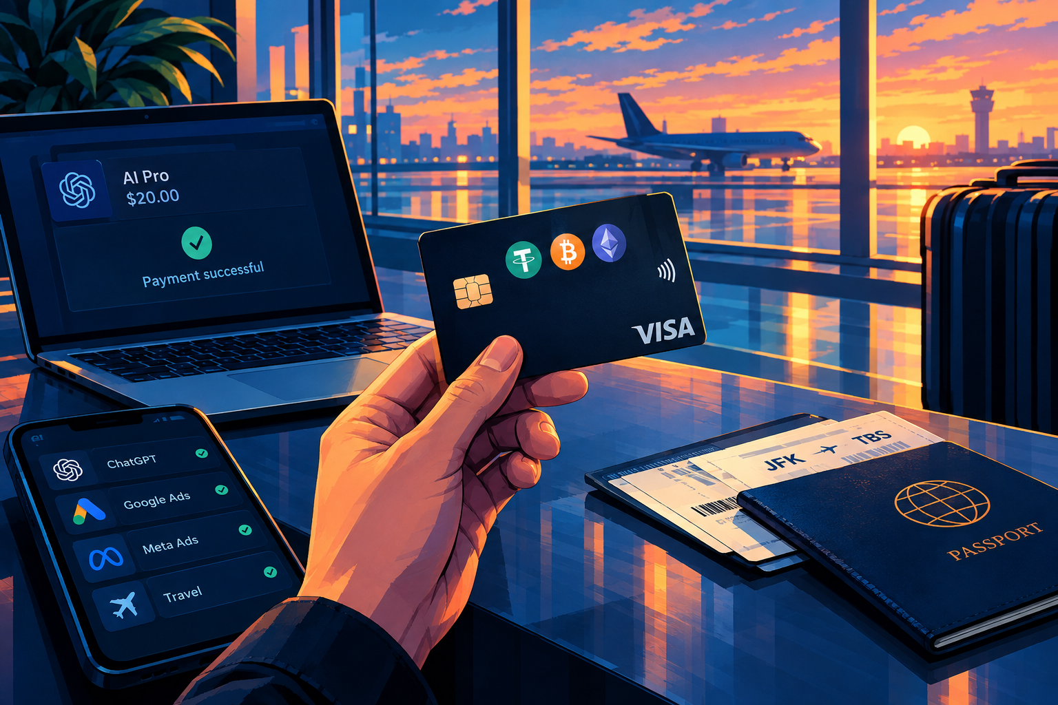 How Crypto Cards Turn Stablecoins Into Everyday Payments for AI, Ads and Travel