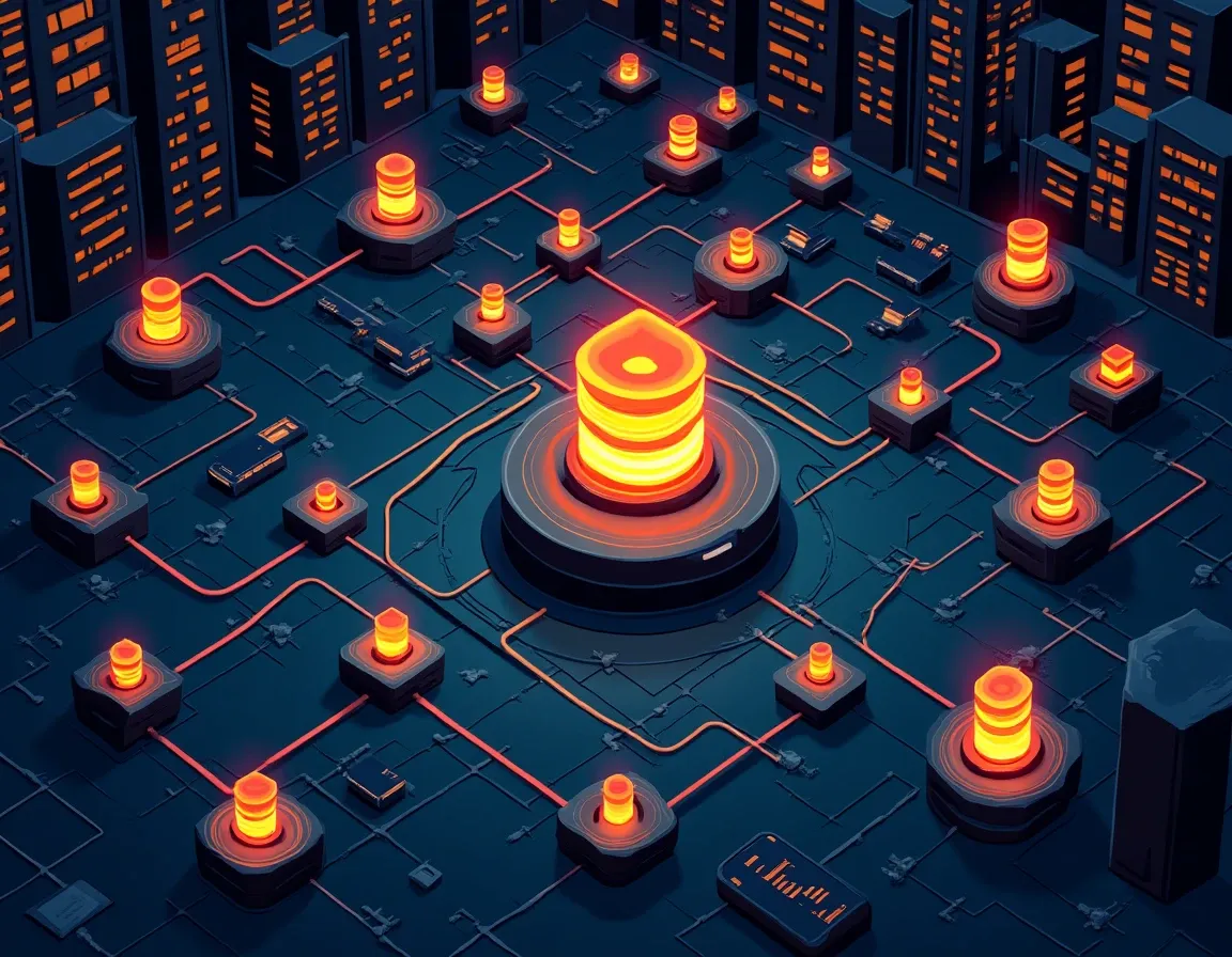 Technical diagram showing Chainlink oracle architecture and price feed configuration for DeFi
