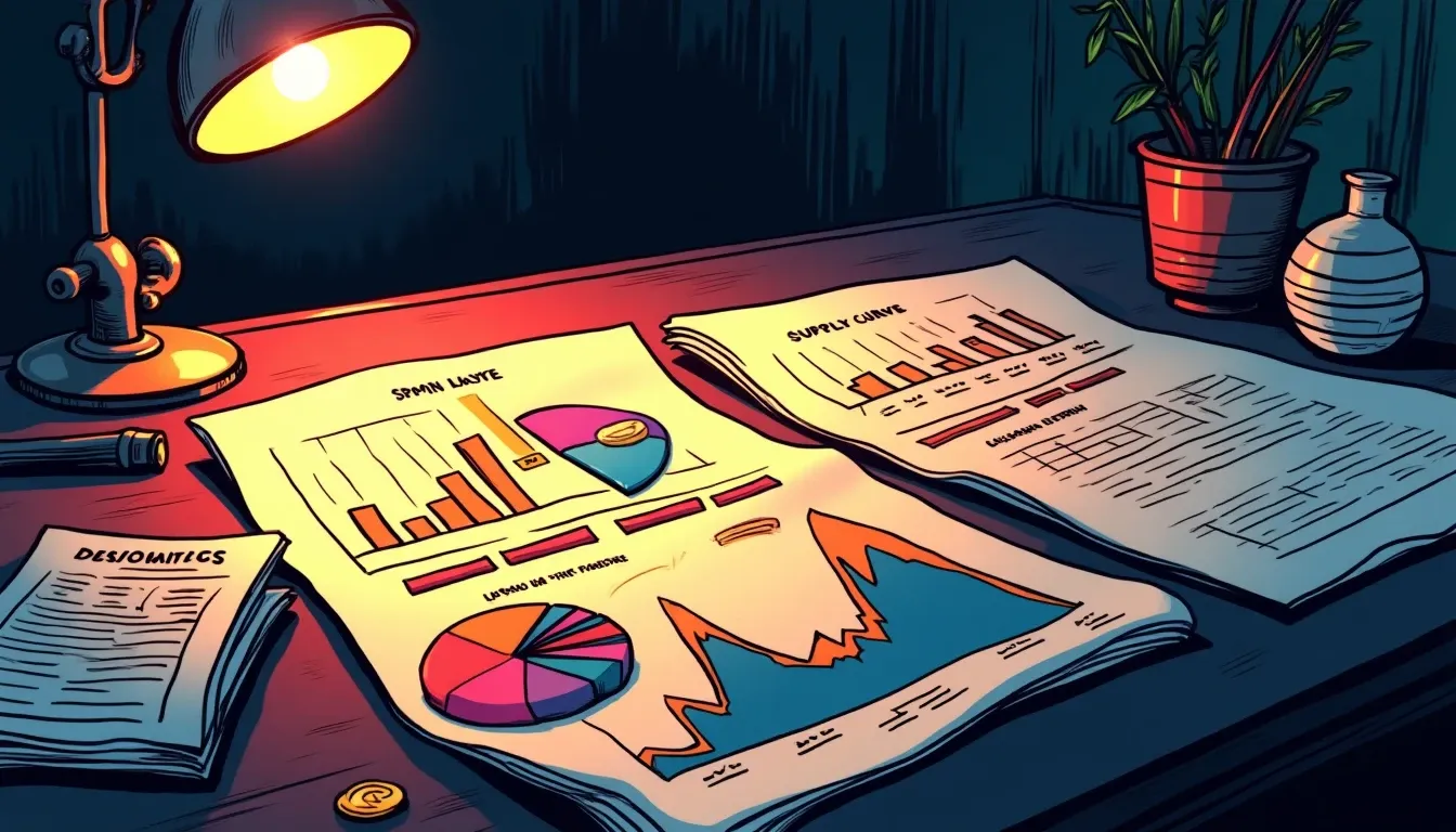 Tokenomics distribution chart, supply curve graph, and vesting schedule timeline documents