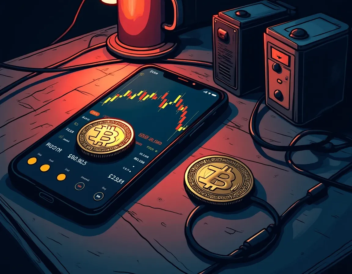 Hardware wallet and mobile exchange interface showing USDC transfer workflow
