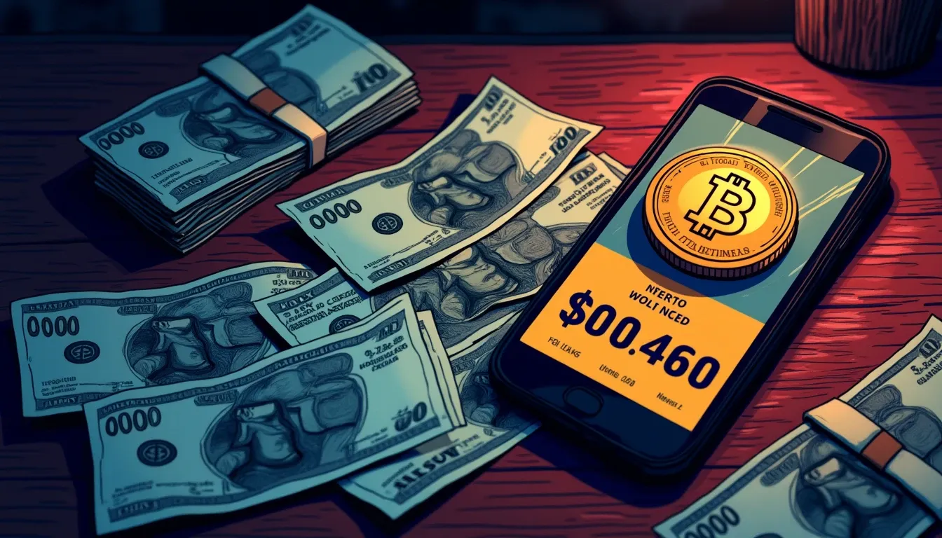 Argentine peso banknotes and US dollar stablecoins representing purchasing power preservation