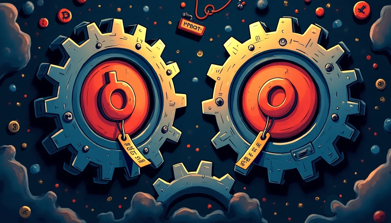 3Commas and Pionex platform gears with API keys and fee tags for crypto bot comparison
