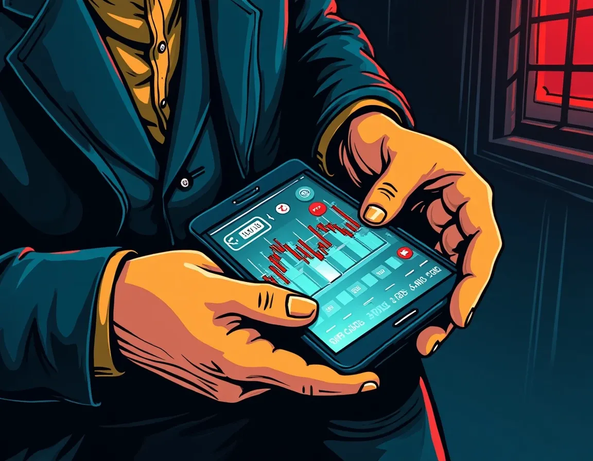 Investor testing DeFi exit liquidity and slippage calculations on mobile trading interface