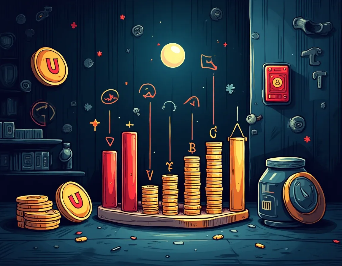 DeFi protocol logos with TVL charts and airdrop distribution timeline