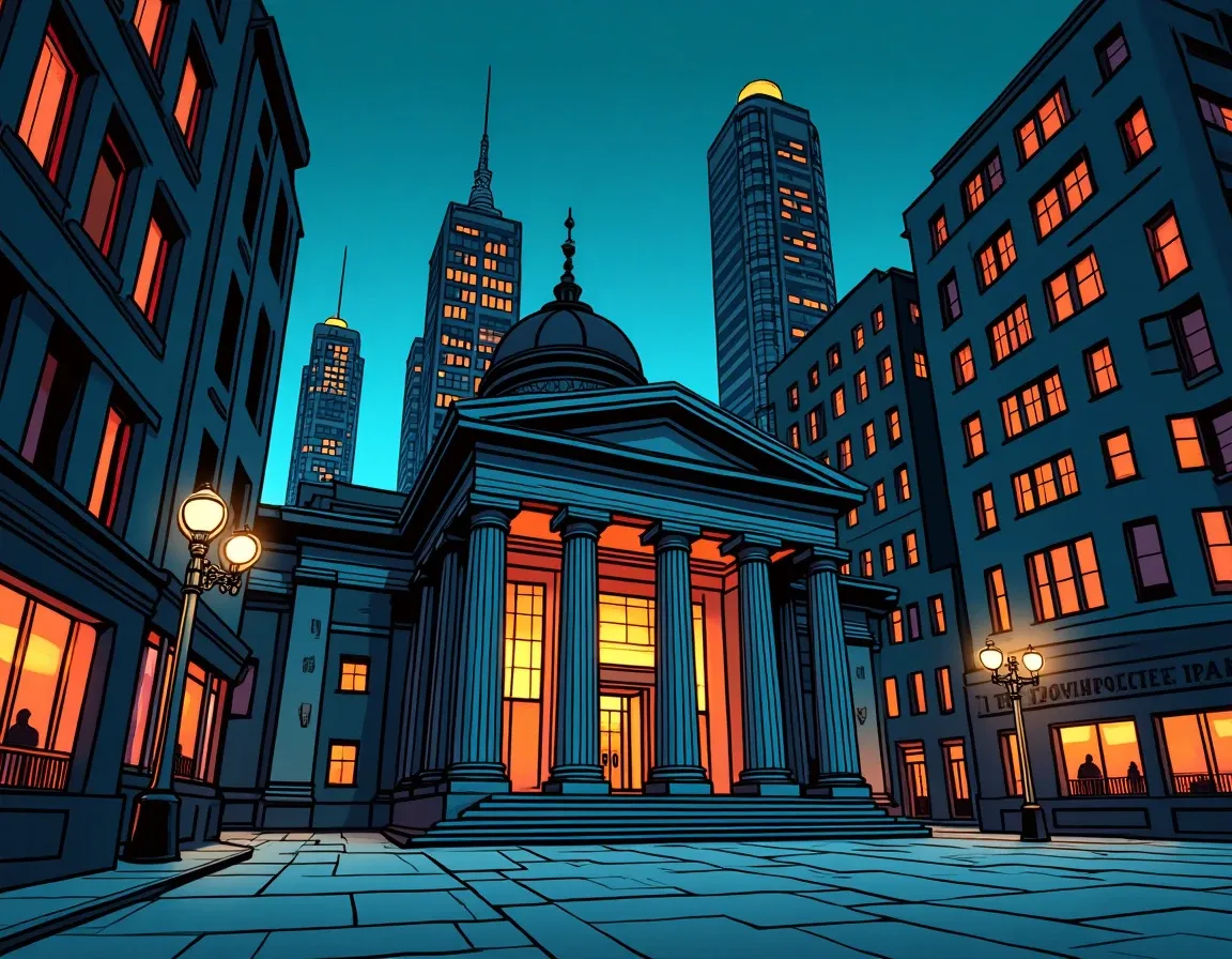 European financial district representing decades of monetary policy experience and sovereign debt markets