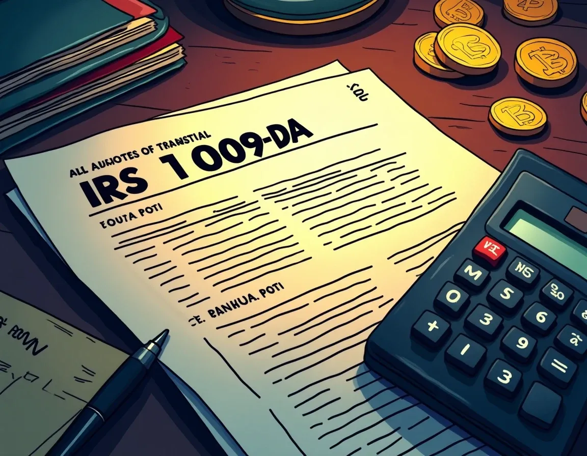 IRS Form 1099-DA showing gross proceeds reporting for cryptocurrency sales and cost basis gaps