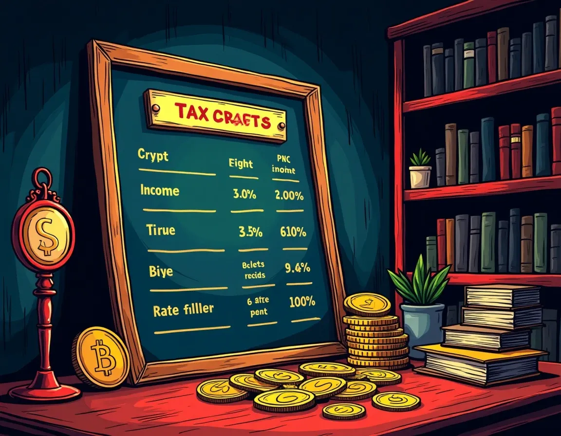 Four crypto income tax categories including capital gains, ordinary income, and DeFi yields