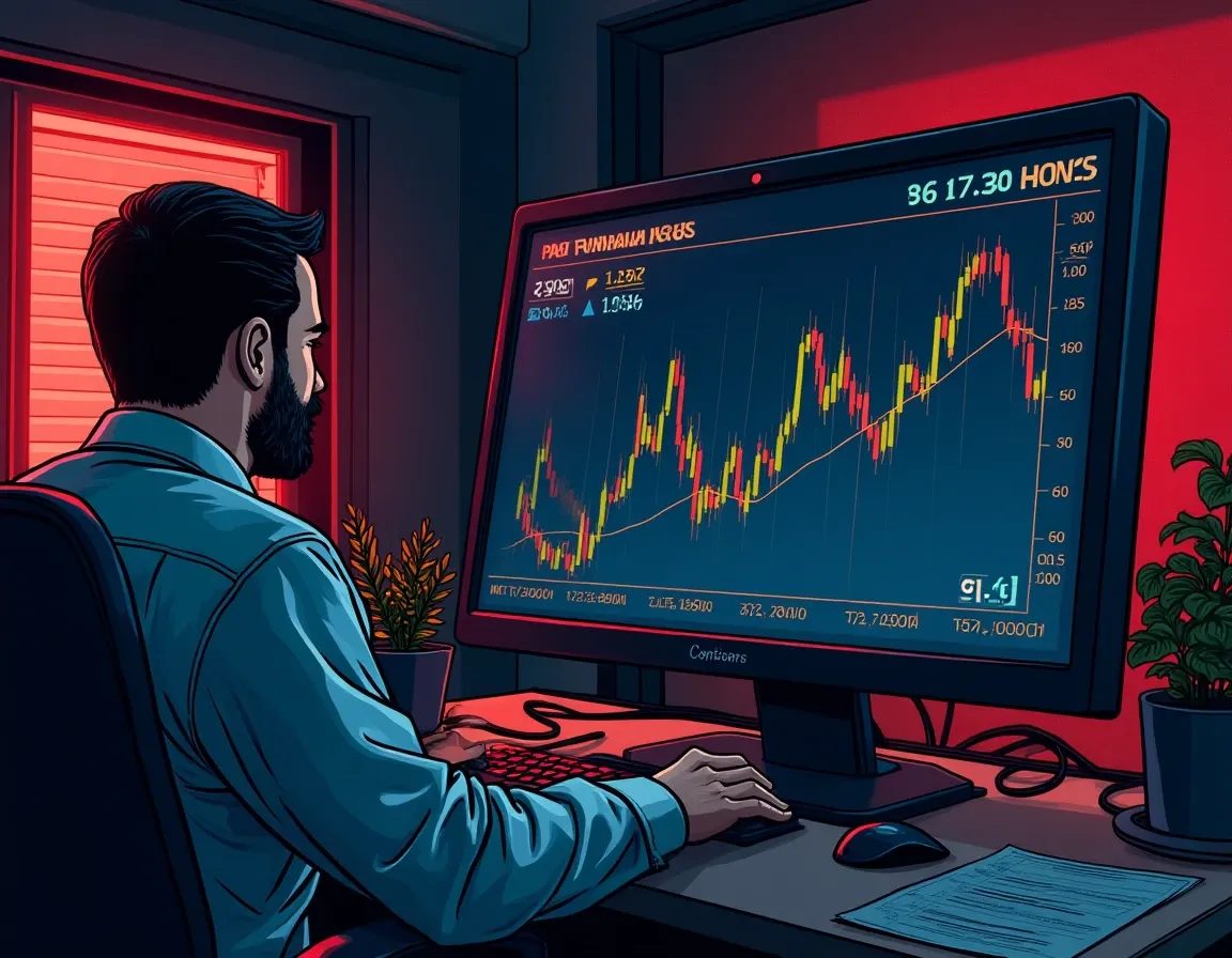 Crypto perpetual futures trading platform displaying funding rates and cross margin liquidation distances