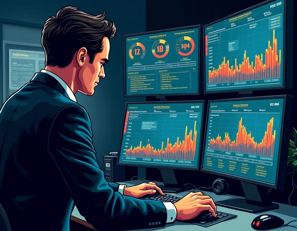Analyst examining DeFi lending protocol utilization curves and borrow rate mechanisms on screen