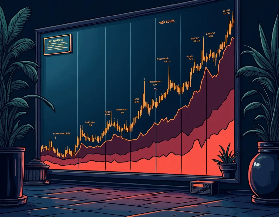 Chart showing four crypto market cycle phases with price curves and allocation percentages