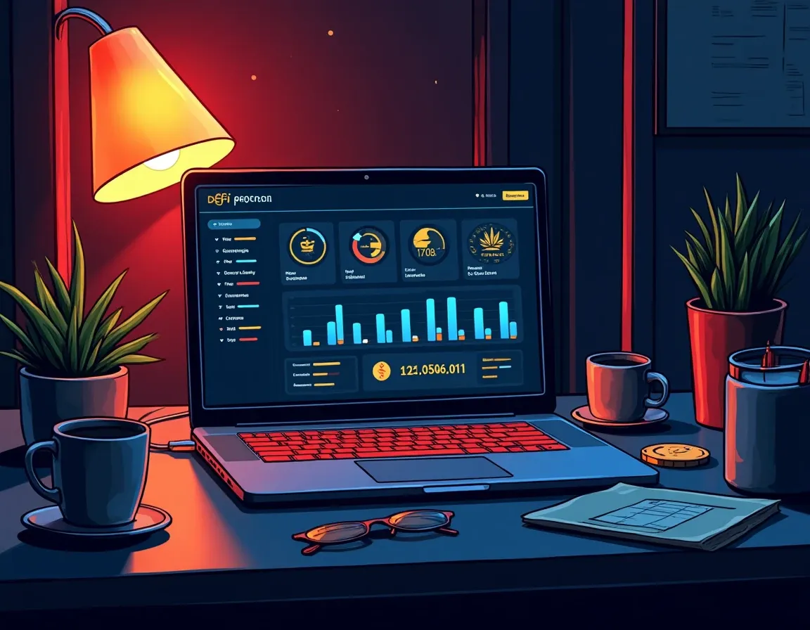 DeFi portfolio tracker showing liquidity positions yield farms and protocol balances across multiple chains